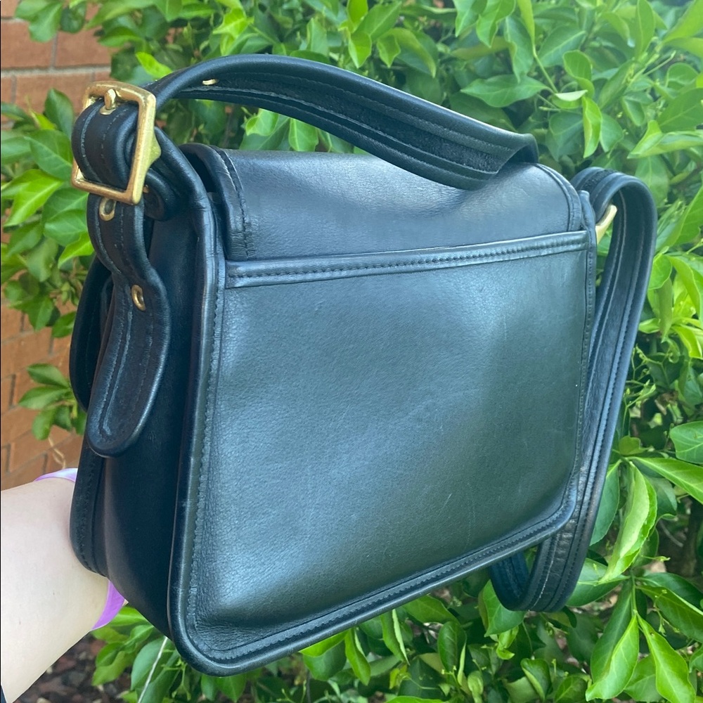 🖤🖤Vintage Coach Rambler’s Legacy Crossbody Bag 9061 Black Glove Tanned Leather🖤🖤 - Picture 6 of 17